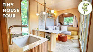 Super Unique Tiny House with Modern + Retro Interior Design! FULL TOUR