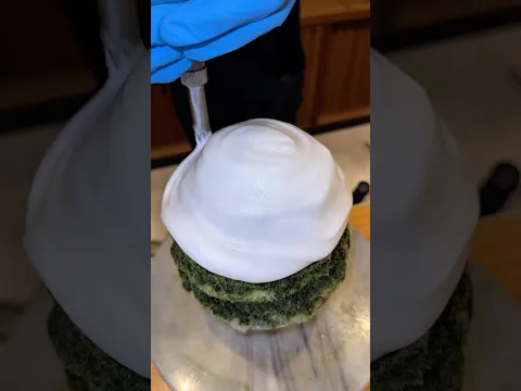 Dark matcha shaved ice🍵 #japanesefood #dessert #大好物は高カロリー