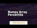 numpy array percentile