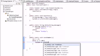 Learning Java Part 6 While statements Comparing Strings using