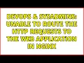 DevOps SysAdmins Unable to route the http requests to the web application in Nginx