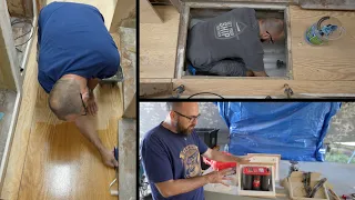 ⛵️ DIY Hurricane-damaged catamaran: Engine compartments, floors, and battery shelf  Ep619