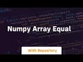 numpy array equal