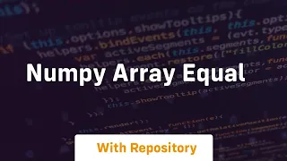 numpy array equal