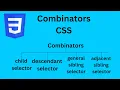 CSS Tutorial Combinators CSS Tutorial