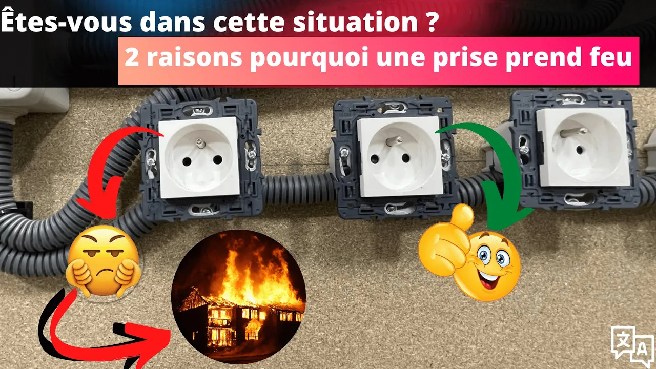 Les causes d’une prise électrique qui prend feu