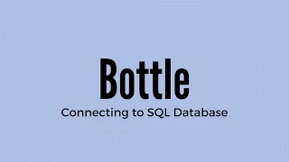 Connecting to a SQL Database in Bottle Using SQLAlchemy