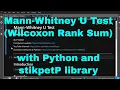 Python - Mann Whitney U test with stikpetP