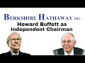 Howard Buffett Names as Independent Chairman After the Death of Warren Buffett