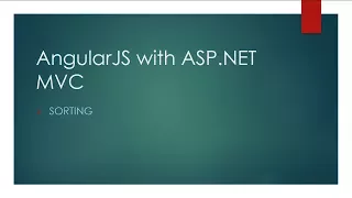 AngularJS with ASP NET C 5 - Sorting