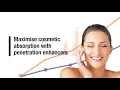 Maximise cosmetic absorption with penetration enhancers