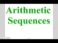 Algebra Lesson 4-5 Arithmetic Sequences