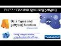 Learn PHP in Hindi Data Type gettype function in PHP Tutorial for Beginners PHP Session8th
