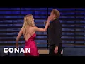 Sophie Turner Conan Play Tequila Slaps CONAN on TBS