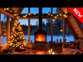 🎄Cozy Christmas Cabin 24/7 | 🔥Fireplace Crackling | Holiday Ambience (No Music)