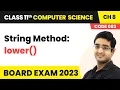 String Method - lower Class 11 Computer Science Chapter 8 CBSE