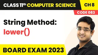 String Method - lower Class 11 Computer Science Chapter 8 CBSE