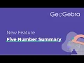 New Feature Get Five-Number Summary For Data Sets Quickly