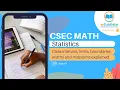 CSEC Maths Statistics Class Intervals Boundaries Midpoint Width Explained