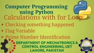 Python Programming Basics to Advanced Calculations with for loop Lab 10P-3