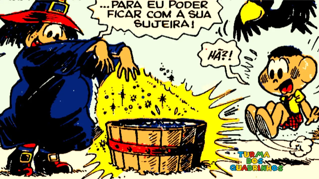 A BRUXA MALVADA QUER PEGAR O CASCÃO - QUADRINHOS DA TURMA DA MÔNICA