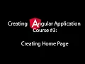 Creating Angular Application Course Creating Home Page