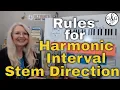 Rules for Harmonic Interval Stem Direction