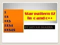 Star pattern 17 in Dev c and c cp and cpp program of star pttern