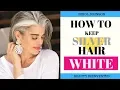HOW TO KEEP YOUR SILVER HAIR WHITE PRODUCTS I USE Nikol Johnson