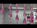 ShopWildThings Pink Raindrops Beaded Curtain Door Beads Kids Room Teen Room Dorm Room Parties Etc