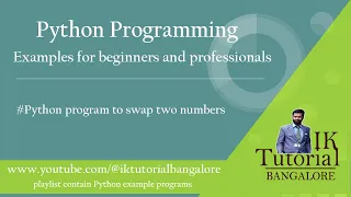 Python program to swap two numbers Python sample programs