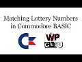 Matching Lottery Numbers on the Commodore 64