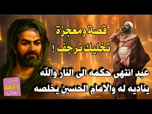 ⁣قصة عبد أمر به الى النار واذ صوت الله يخرج من العرش قف لك امانه ثم يحضر الامام الحسين يخلصه من النار