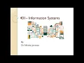 Information Systems Lecture 21 Part 1 - Case Study Hotel Management System Hindi