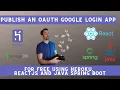 Publish an OAuth Google Login App For Free Using Heroku ReactJS and Java Spring Boot