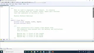 Java 1 Fall 2019 - Chapter 4 Javadoc example