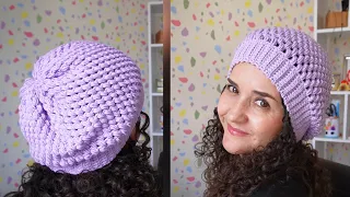 Gorro Iris- SIN disminuciones /SIN aumentos 😱 paso a paso para tejer tu primer gorro a crochet