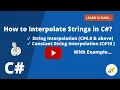 How to Interpolate Strings in C String Interpolation Constant String Interpolation Learn N Njoy
