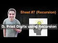 D Print Digits using Recursion