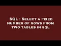 SQL Select a fixed number of rows from two tables in sql