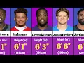 Best NFL Players Height Top 100 Active Player