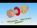 Hexagonal Bolt Nut Assembly Solid Edge in Kannada -7