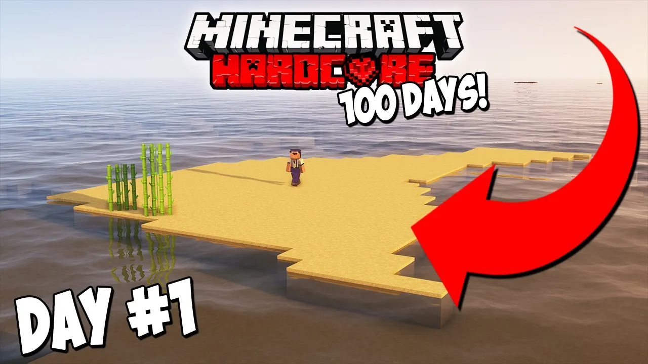 ???? LIVE: I Survive on a DESERTED ISLAND in HARDCORE Minecraft for 100 Days (Let's Play Series)