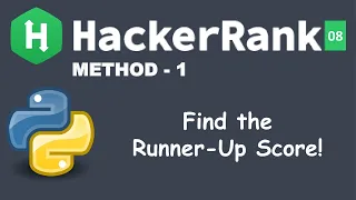 Find the Runner-Up Score Easy Basic Data Types Python HackerRank Solution Hindi