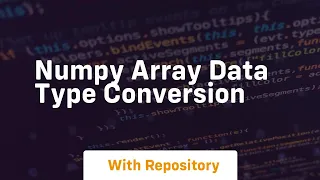 numpy array data type conversion