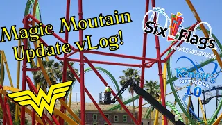 Six Flags Magic Mountain Updates Wonder Woman Low Crowds Cashless Lots of Roller Coasters