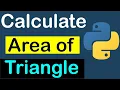Python Program to Calculate the Area of a Triangle Area of a Triangle