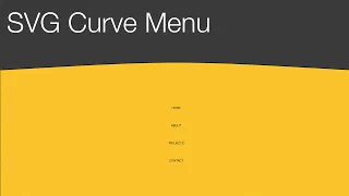Vanilla Javascript SVG Curve Hamburger Menu Tutorial