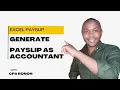 How To Prepare Pay slip in Excel With Tax Calculator PAYE SHA AHL