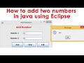 How to add two numbers in java using eclipse java